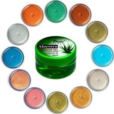 vizo Eyeshadow shimmer powder with Alovera Gel 72 ml(combo of different color)