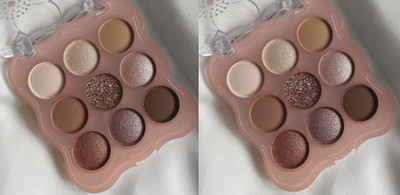 Latixmat Eyeshadow Palette Highly Pigmented Eyeshadow Pallete Pack of 2 26 g(Multicolor)