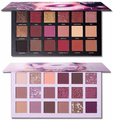 Pash Tya 36 Colors Matte Shimmer Highly Pigmented EyeShadow for Girls The Black Magic 36 g(The Gorgeous Me)