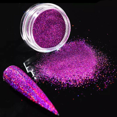 Latixmat Sparkling Loose Shimmer Multicolor EyeShadow Glitter Powder Pigment EyeMakeup 2 g(PURPLE)