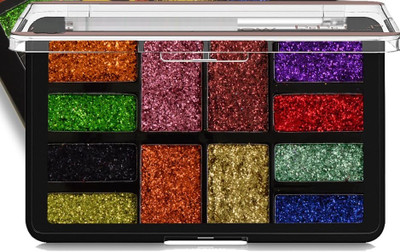 GABBU 12 Color Shimmery Eyeshadow Palette 18 g(MULTI COLOR)