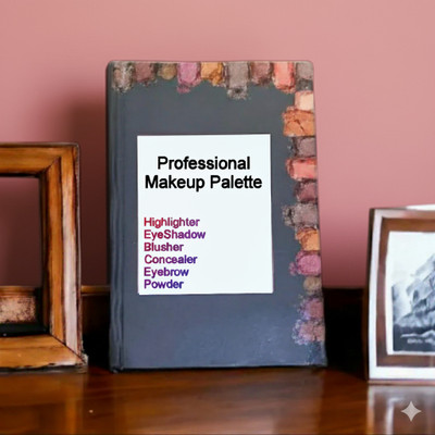 Gleam Soul Professional All Purpose Makeup Palette Book with 4 Sections for Eye 300 g(Multi Colour)