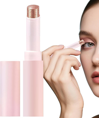 MYEONG Makeup Shimmer Jelly Glaze Glitter Highlighter Lightweight Eye Shadow Stick 3 g(Rose Gold)