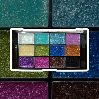 GFSU 12 color glitter eyeshadow palette glitter eyeshadow palette 21.88 g(MULTI COLOR)