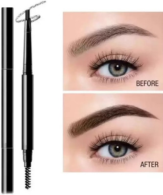 THTC Eyebrow Pencil 2 Packs, Waterproof Smudge-Proof Brow Pencil with Brow Brush 4 g(Natural Black)