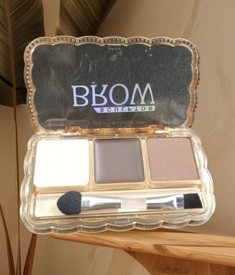 REIMICHI 3 Shades Eyebrow Palette Waterproof Eyebrow Filler with Brush 3 g(MULTICOLOR)
