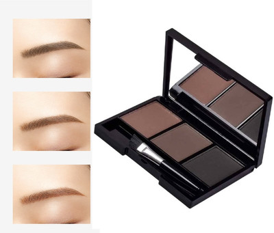 Herrlich Best 3 Shades Eyebrow Palette Waterproof Eyebrow Filler with Brush 7.2 g(MULTI COLOR)