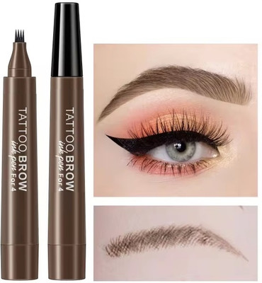 MYEONG 3D Brown Color Liquid Eyebrow Enhancing Pen Waterproof 2.5 g(Brown)