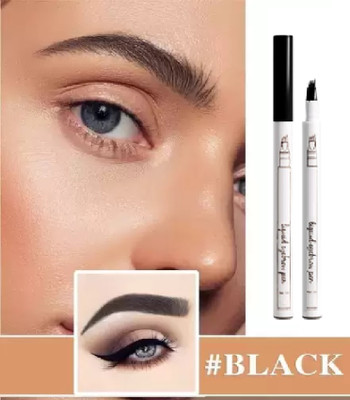 SHENY COLORS LIQUID BROW PEN BLACK FOR GET BEAUTIFUL EYES 1 ml(BLACK)