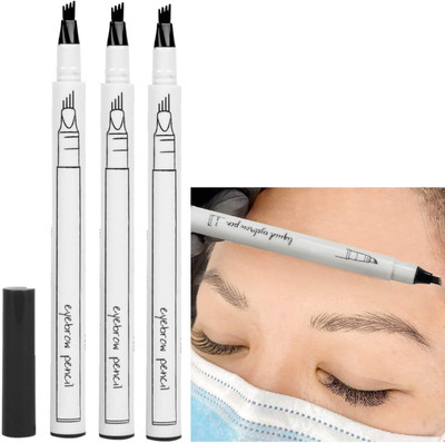 ADJD Combo Four Micro-Fork Tips Applicator for Daily Natural Eye Makeup 3 ml(BLACK)