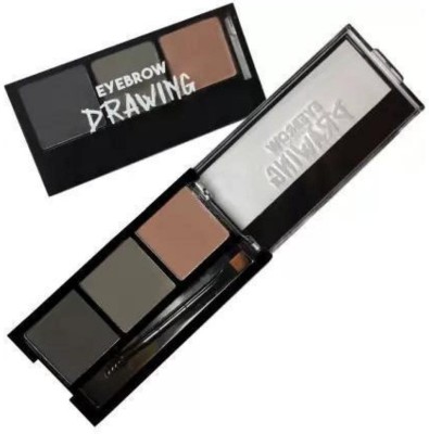 Latixmat 3 in 1 brown , dark brown, black eyebrow powder palette 7.2 g(Multicolor)