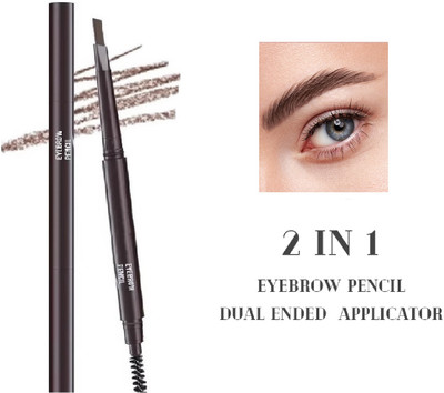 NADJA Pencil 2 in 1 Dual Function Brow Filling Pencil with Spoolie Shaping Brush(BROWN)