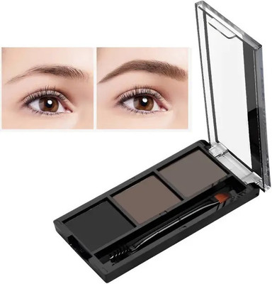 GABBU 3 in 1 Eyebrow Powder With Brush, Multicolor(Multicolor)