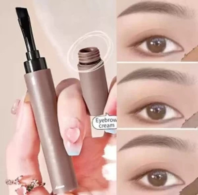 AFARAXIA Eyebrow Cream Pen with Brush Lasting Not Smudge 1.8 g(Grey)