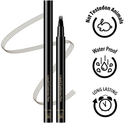 MYEONG Ultra Defining Eyebrow Pencil with Tip Applicator(Black)