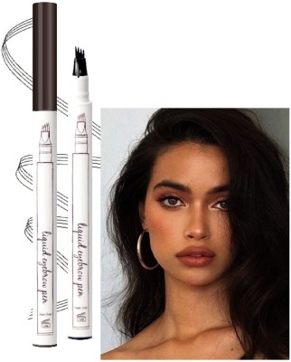 Latixmat Eyebrow Pencil - Waterproof Micro-Fork Tip Brow Pen 1 ml(BLACK)