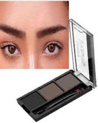 Lui Pui eyebrow powder 3 color shades enhancer palette 7.2 g(MULTICOLOR)