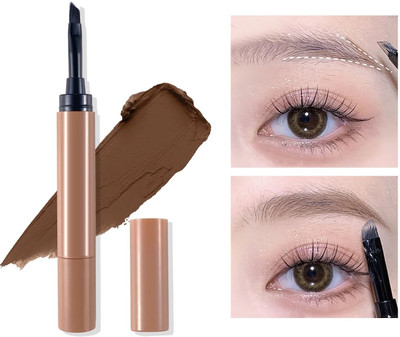 YAWI 2in1 Double-Ended Eyebrow Cream Wax & Brush 1.8 g(Light brown)