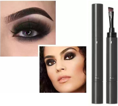 HUZURLU Non-smudge Black Setting Dye Brows Pen Waterproof Lasting Makeup 1.8 g(Black)