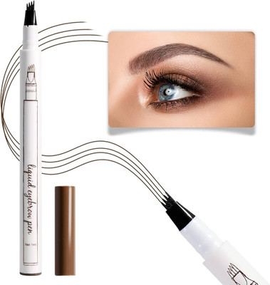 Sheny Eyebrow Pen ( Brown) 4 Micro-Fork Tip Brow Pencil Flawless Long-Lasting Looking 1 ml(brown)