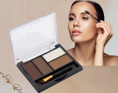 HUZURLU Brow Palette Eyebrow Enhancer Waterproof 4 in one 8 g(MULTICOLOR)
