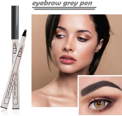 Sheny Waterproof Eye Brow Pencil Durable Makeup Eyebrow Liquid (GRAY) 1 ML 1 ml(GREY)
