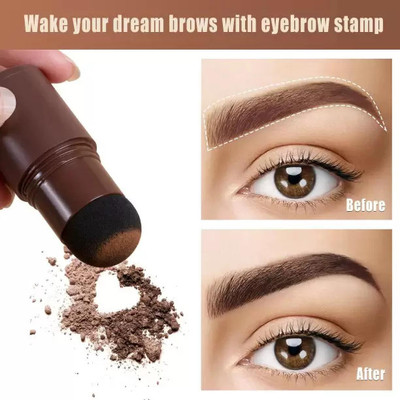 PERLENTE THE LONGLASTING POWDER EYEROW STAMP FOR WOMANS AND MENS 20 g(BROWN)