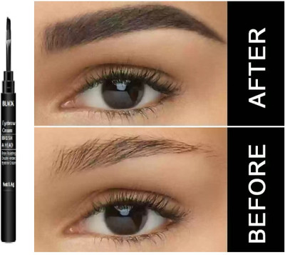 HUZURLU Eyebrow Cream Non-smudge Brown Setting Dye Brows Pen-34 1.8 g(black)
