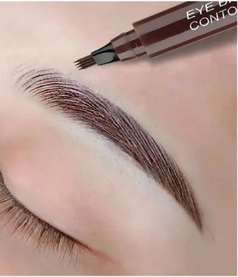 MYEONG Beard filler Pencil BROW Liquid Eyebrow Pencil Waterproof (Brown) 2.5 g(Brown)