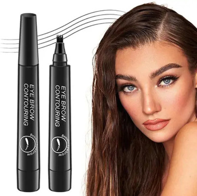 GABBU Use Waterproof Brown Eyebrow Tattoo Pen 4 Points Eyebrow Pen 1 ml(black)