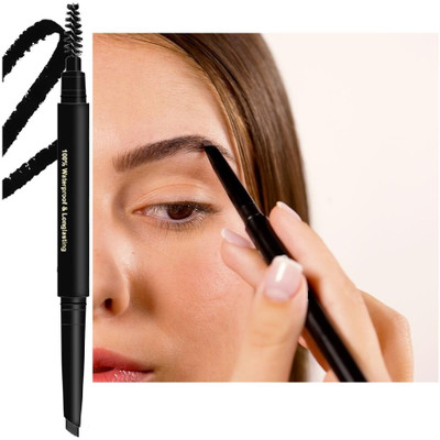 THTC Expert Eye Brow Pencil 2 in 1 Dual Function Brow Filling Pencil with Spoolie 4 g(Natural Black)