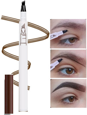 Latixmat Eyebrow Pen with a 4 Micro-Fork Tip Applicator Eyebrow Microblading Pen 1 g(Dark Brown)