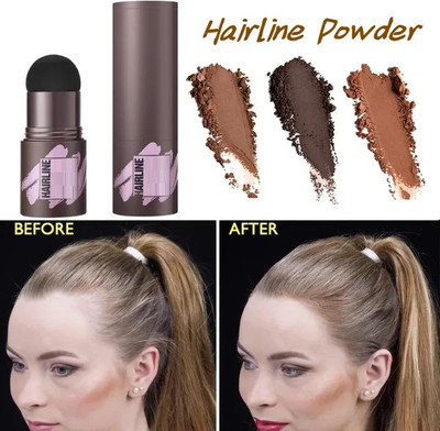 KA-KAIASHA Hair Line Root Touch Up and Eyebrow Powder Stick LONG LASTING 10 g(BROWN)