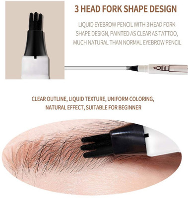 MYEONG Waterproof 3D Liquid Eyebrow Enhancing Pen(Black)