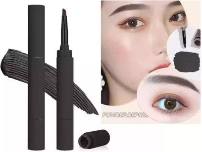 HUZURLU Waterproof Long Lasting Creamy Texture Black Eyebrow brush pencil 1.8 g(black)