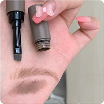 Emijun New Natural Look Setting Dye EyeBrow Brown Tint Cream Pen with Brush 1.8 g(Brown)