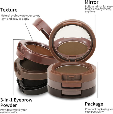 MYEONG 3-in-1 Eyebrow Powder Contouring Kit 9 g(Multi Shade)