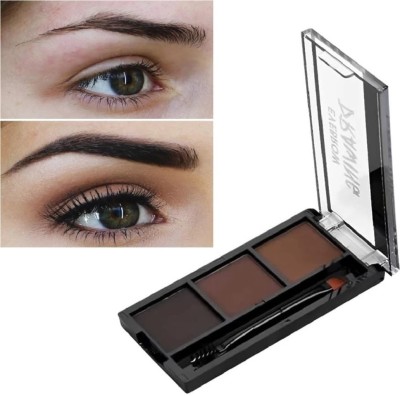 Arcanuy Women Eyebrow Drawing Palette 3 Shades With 1 Brush 7.2 g(Multicolor)