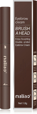 maliao Eyebrow Brush Head Sculpting Double-Ended Eyebrow Cream 1.8 g(Gray Brown)