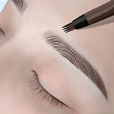 EVERERIN Micro-Fork Eyebrow Pen Applicator Creates Flawless Natural Looking Brows(black)