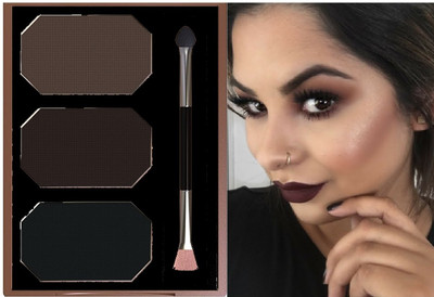 tanvi27 Best Waterproof & Sweat-proof Multi Purpose Eyebrow Cake Powder With Applicator 9 g(Multi Color)