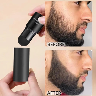 GULGLOW99 Beard Pen Beard Filler Pencil And Brush Beard Enhancer Lasting Repair 10 g(BLACK)