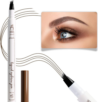 WECHARMERZ Liquid Eyebrow Pen Waterproof Brow Micro-Fork Tip Long Lasting Fine Sketch 1 ml(Brown)