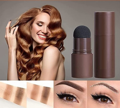 MYEONG Hair Liner Powder Quick Root Touch Up With 3 Stencil 1 Brush 10 g(Dark Brown)