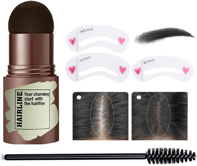 HUZURLU Hairline Shadow Powder Stick, Quick Root Touch-Up 1.1 g(BLACK)