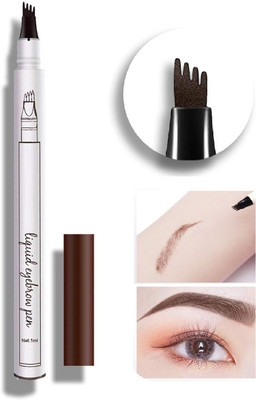 Latixmat Waterproof 4 Fork Tip Fine Sketch Enhancer Eyebrow Tattoo Pen 1 ml(Brown)