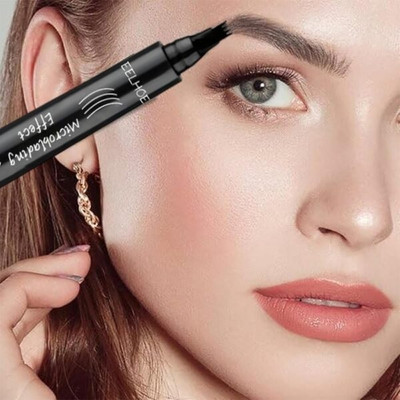 YAWI 4 Point Eyebrow Pencil Black – Waterproof, Smudge-Proof & Long-Lasting Pen 2.5 ml(BLACK)