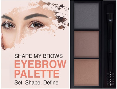 MYEONG 3 Shade Eyebrow Powder Make-Up For Women 3 In 1(Multicolor)