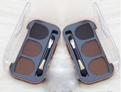 Latixmat Eyebrow Drawing Palette 3 Shades Smudgeproof Eyebrow Palette Combo 18 g(Multicolor)