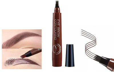 Neycare 4 tip pen for eyebrow filer pen perfect pack of 1 2.5 g(brown)